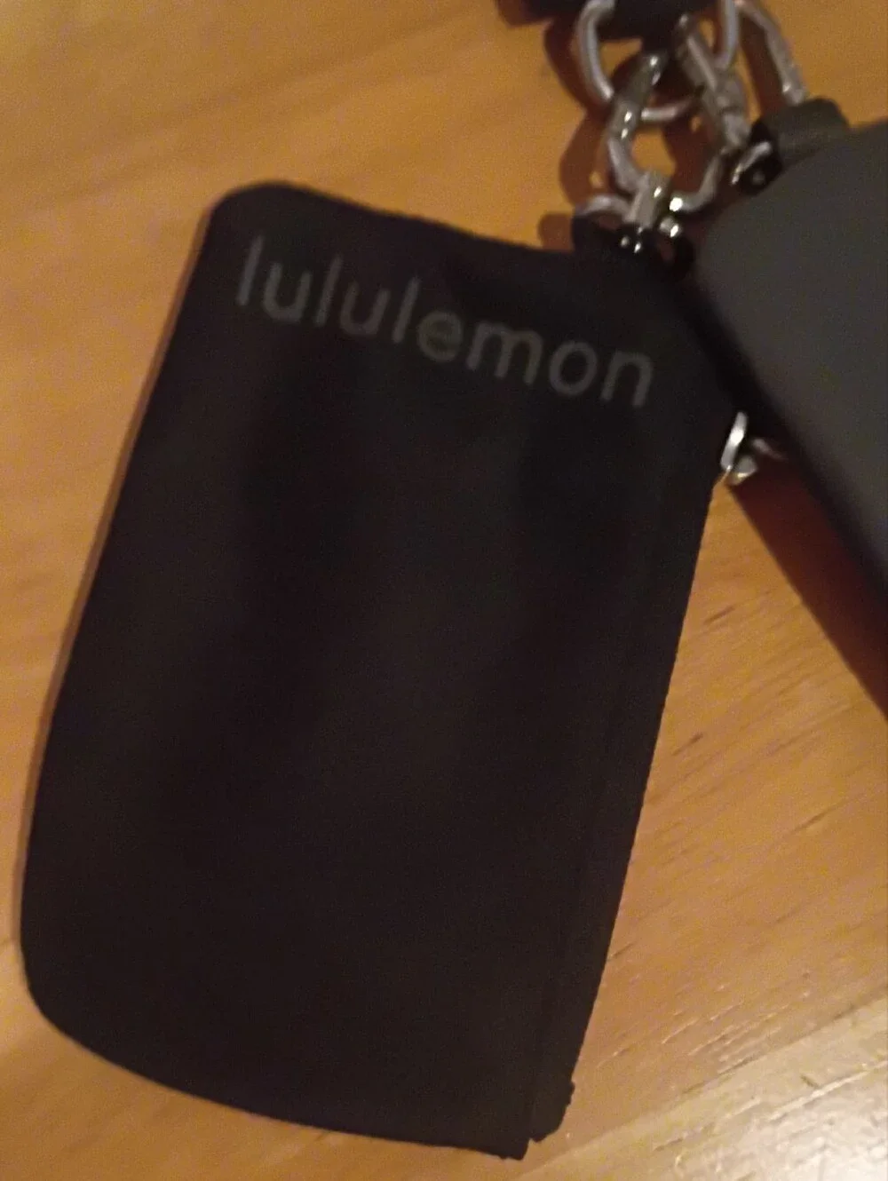 lululemon athletica Black Wrist Strap with Dual Pouches